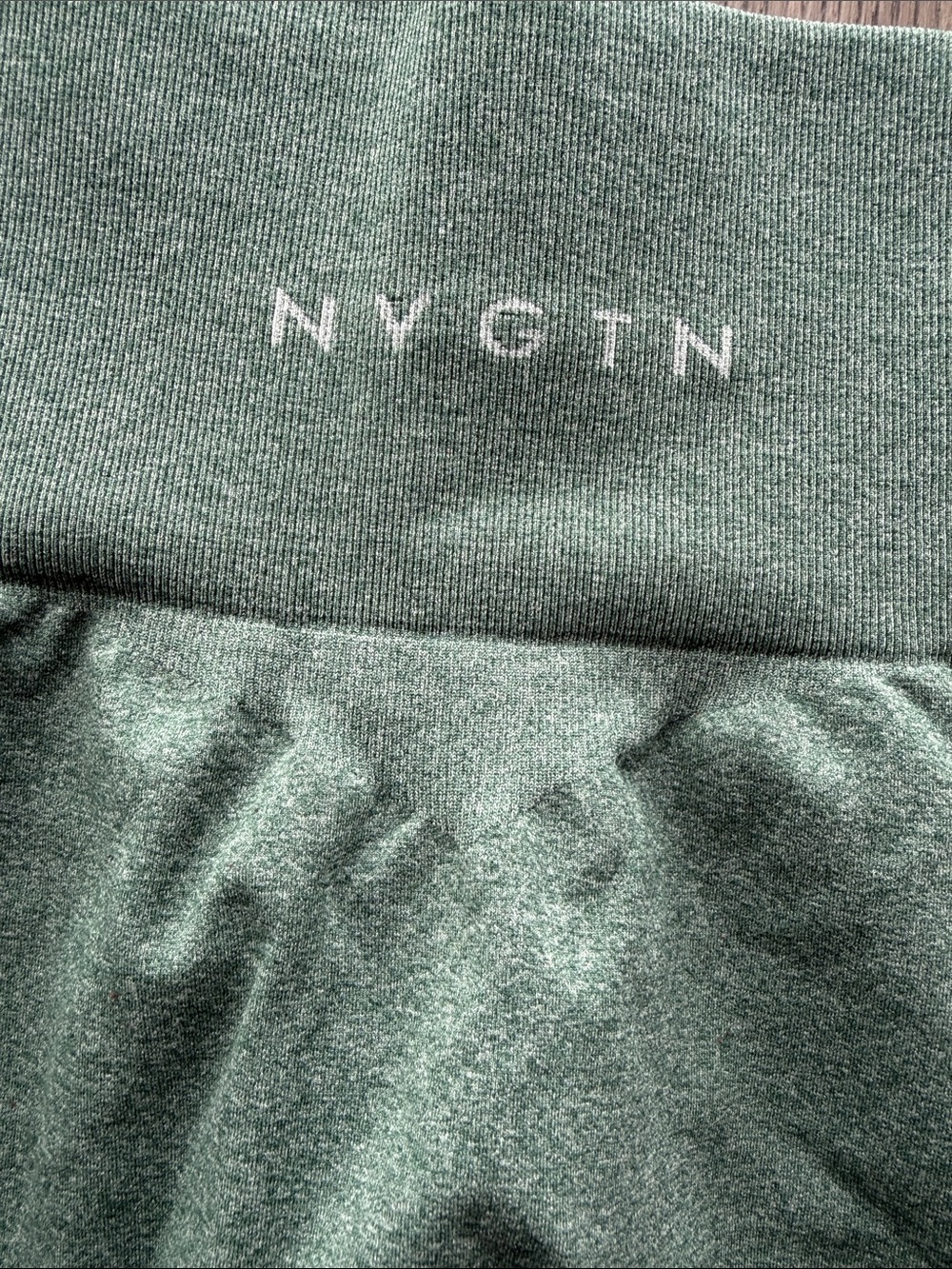 NVGTN Sage Green High-Waist Biker Shorts - Picture 3 of 6